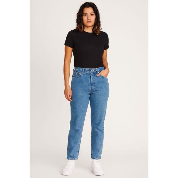 Levi's Premium Blue Wedgie Straight Denim Jeans Pants Trousers  Women's Size 32 - Picture 1 of 13